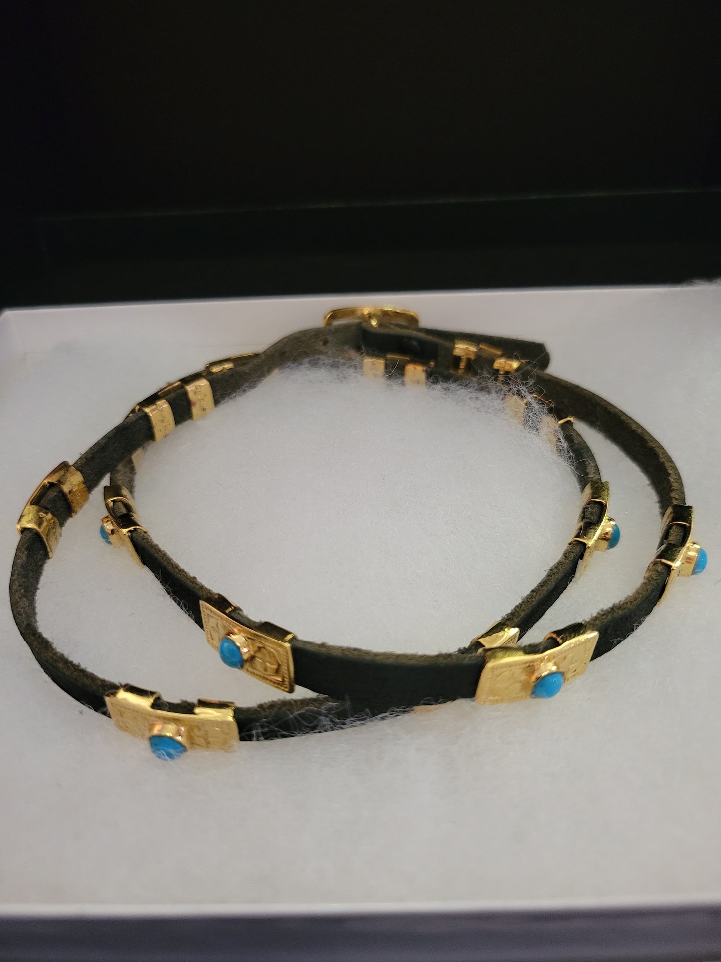 Peyote Bird - Rick Montano Gold Plated Hatband with Turquoise Inlay