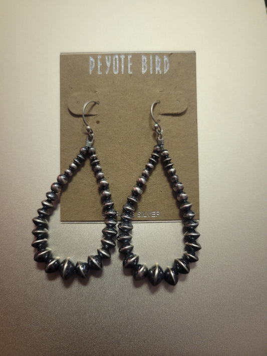 Cairn Matte Silver Hoop Earrings