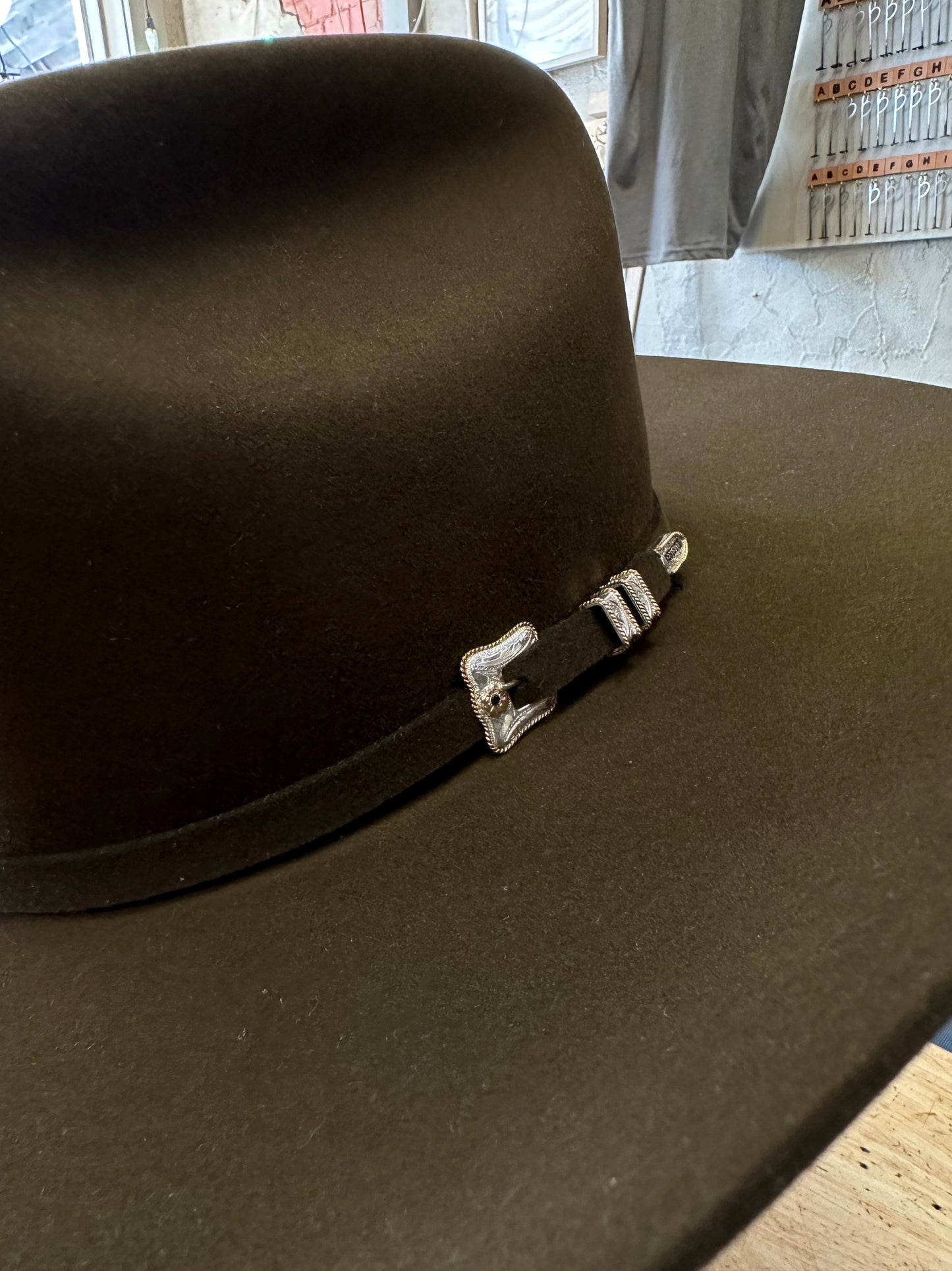Resistol Pure Beaver Felt Cowboy Hat Detail