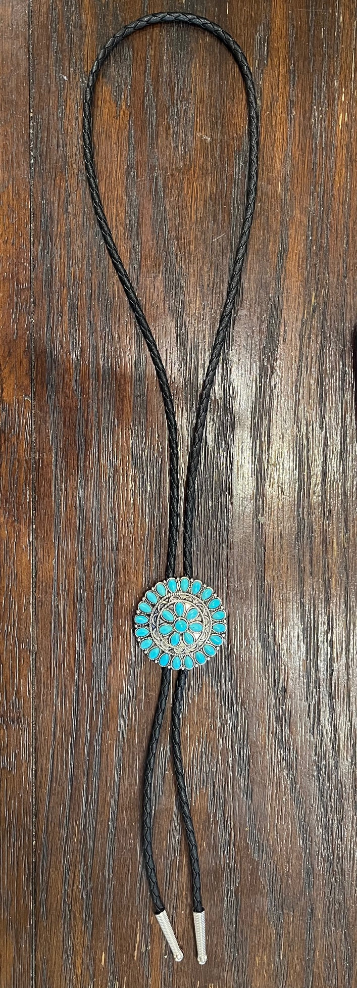 Bolo Round Silver Turq