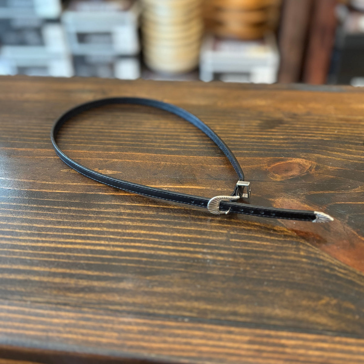 Leather hatband Plain w/ Buckle