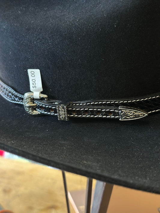 Black Weaving Hat Band