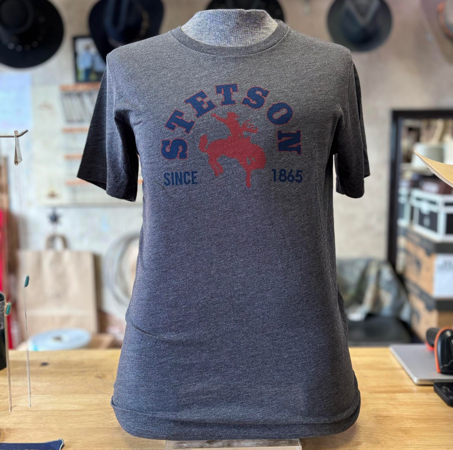Stetson Bucking Bronco Grey T-Shirt