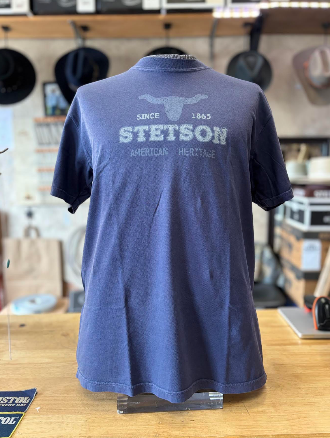 Stetson Longhorn Navy T-Shirt