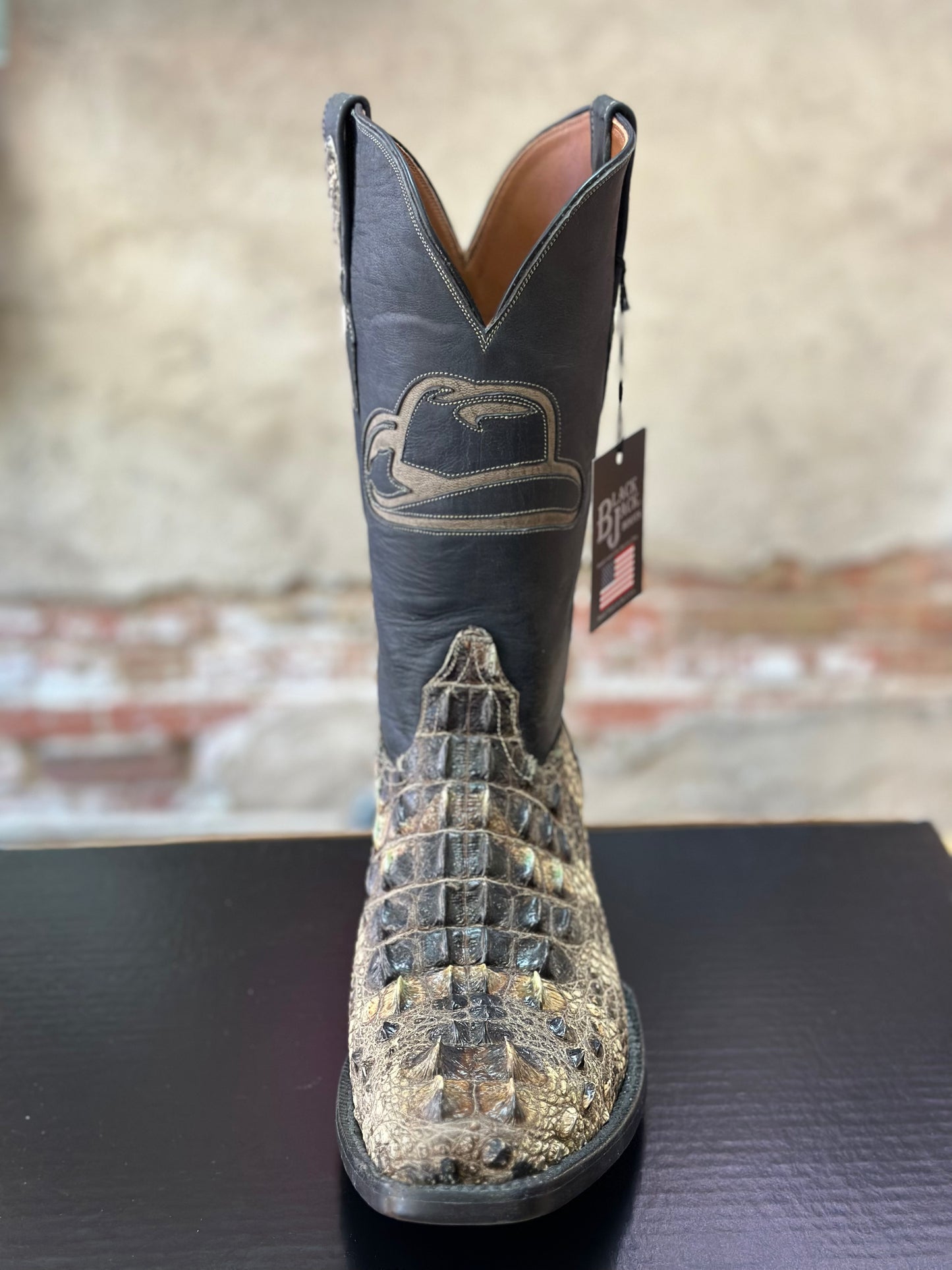 Black Jack Natural Alligator Boots (Hornback)