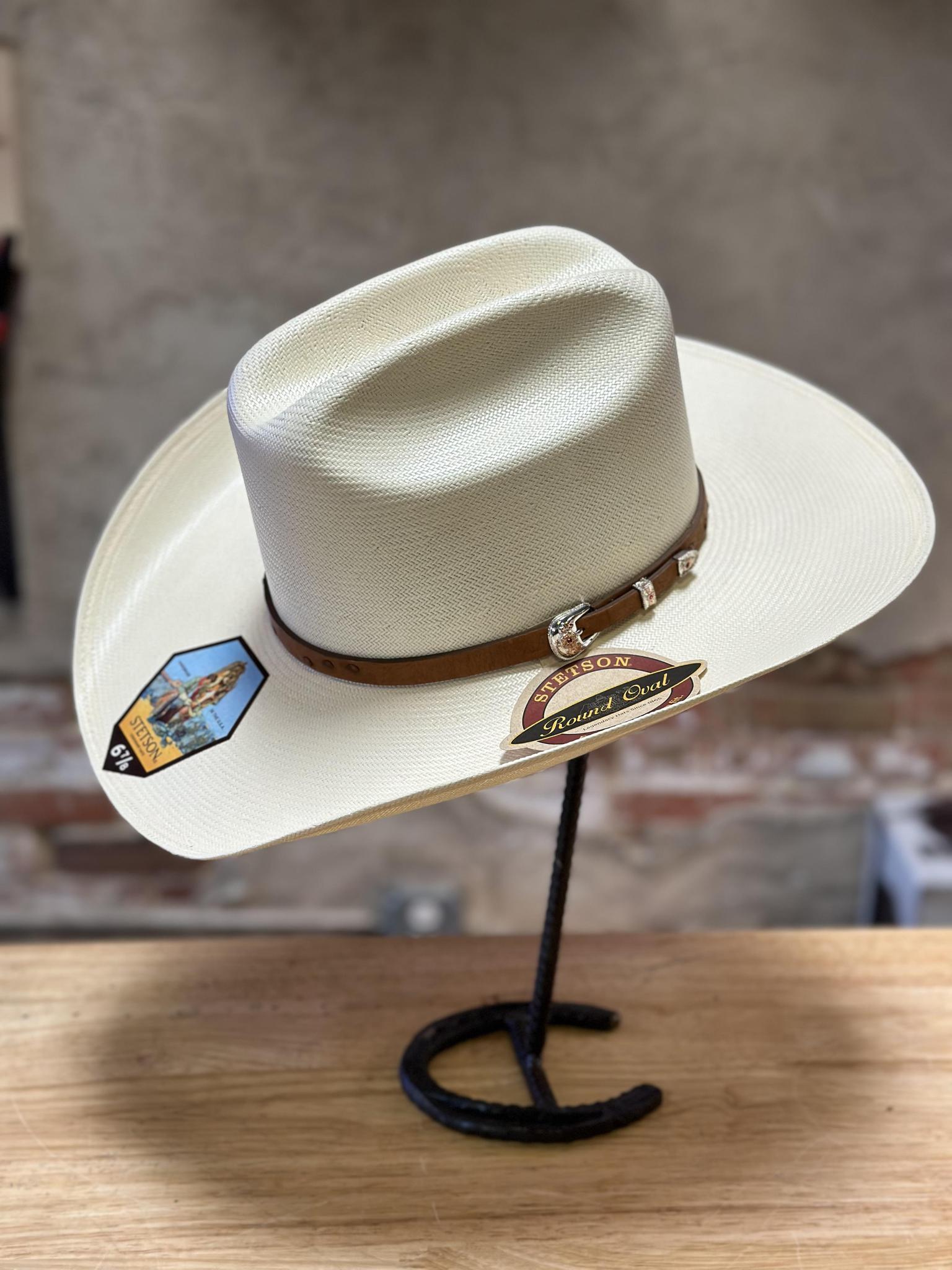 Stetson El Noble 500X Straw Cowboy Hat Natural / 6 3/4 Stetson El Noble 500X Straw Cowboy Hat Natural / 6 3/4
