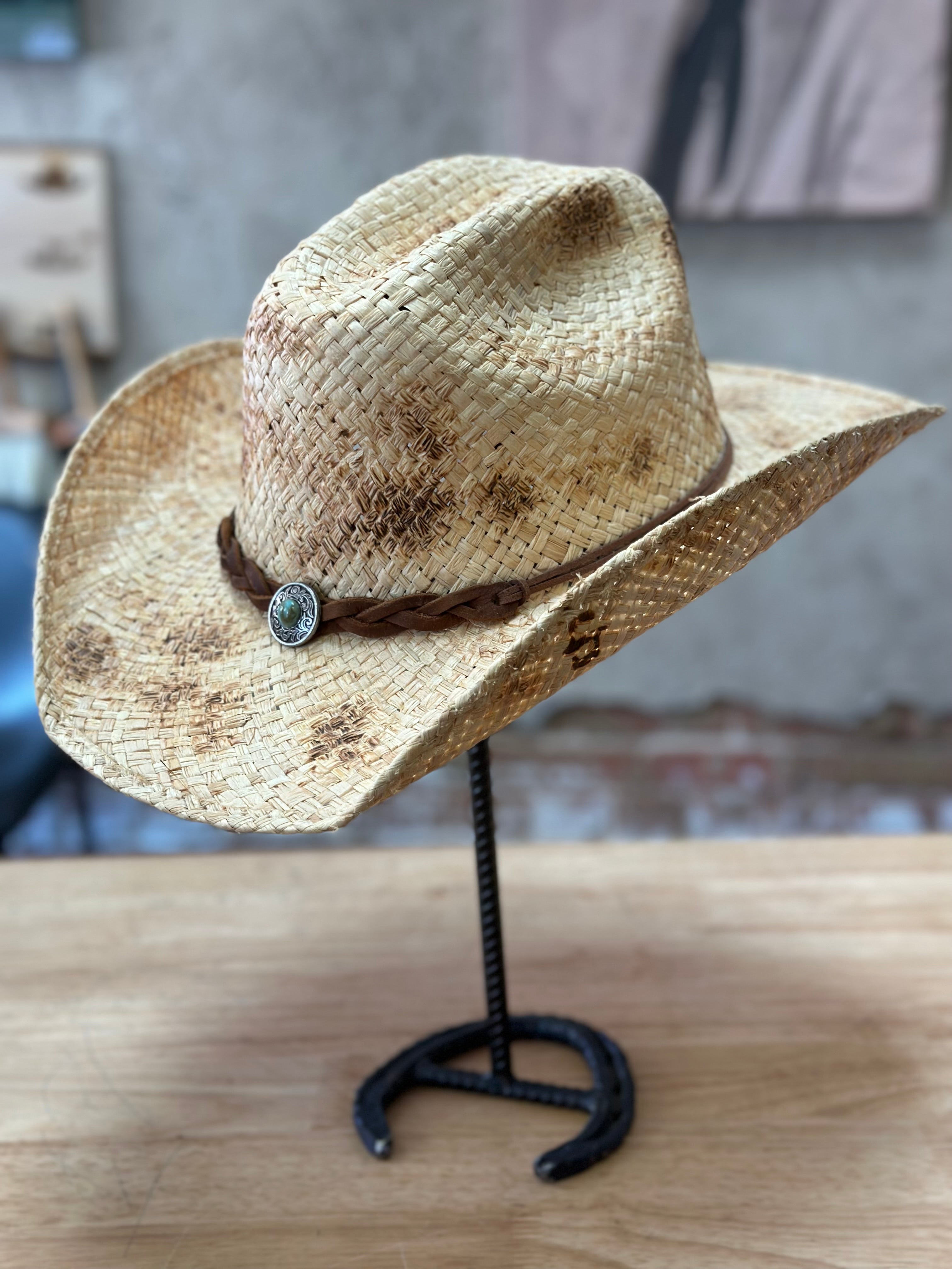Stetson Flatrock Straw Cowboy Hat – McKinney Hat Company display picture 1