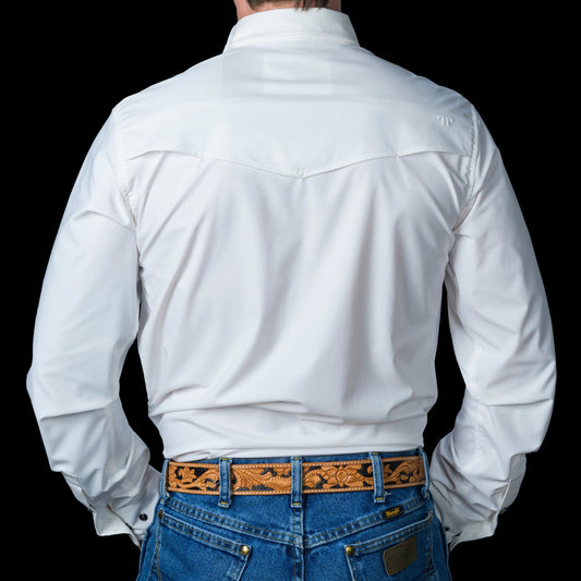 Ferrell CORE - Men's White Long Sleeve Snap Shirt