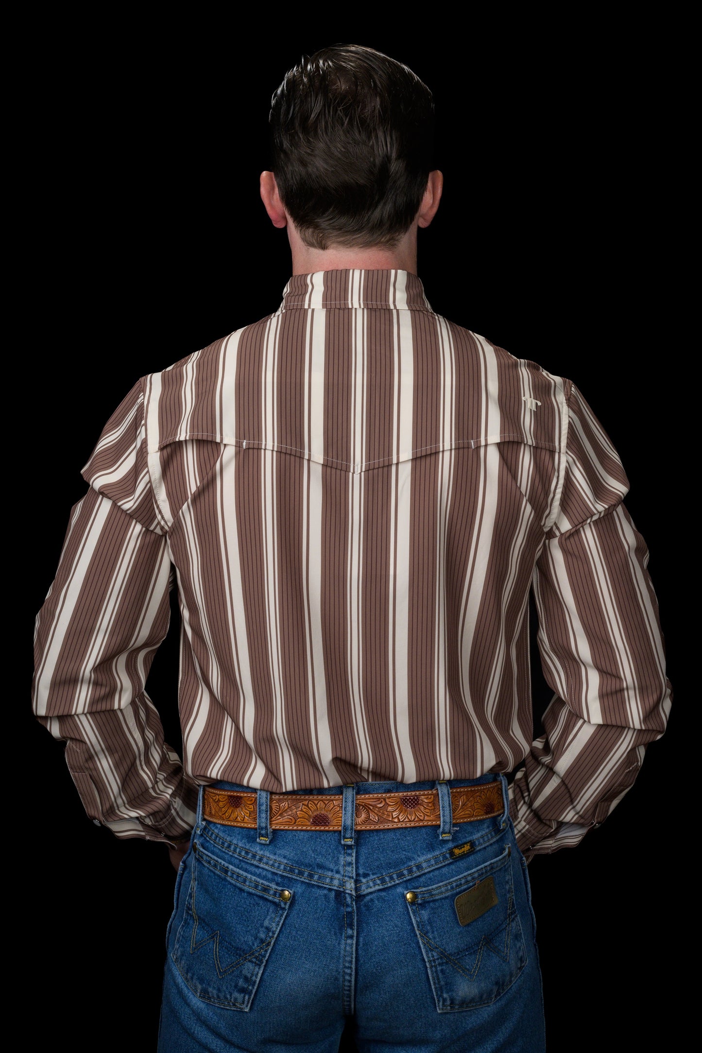 Ferrell Brand The Atlas in Brown - Long Sleeve Snap Shirt
