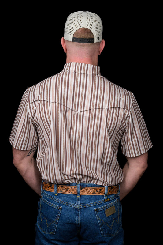 Ferrell Brand The Wyatt - Brown Short Sleeve Snap