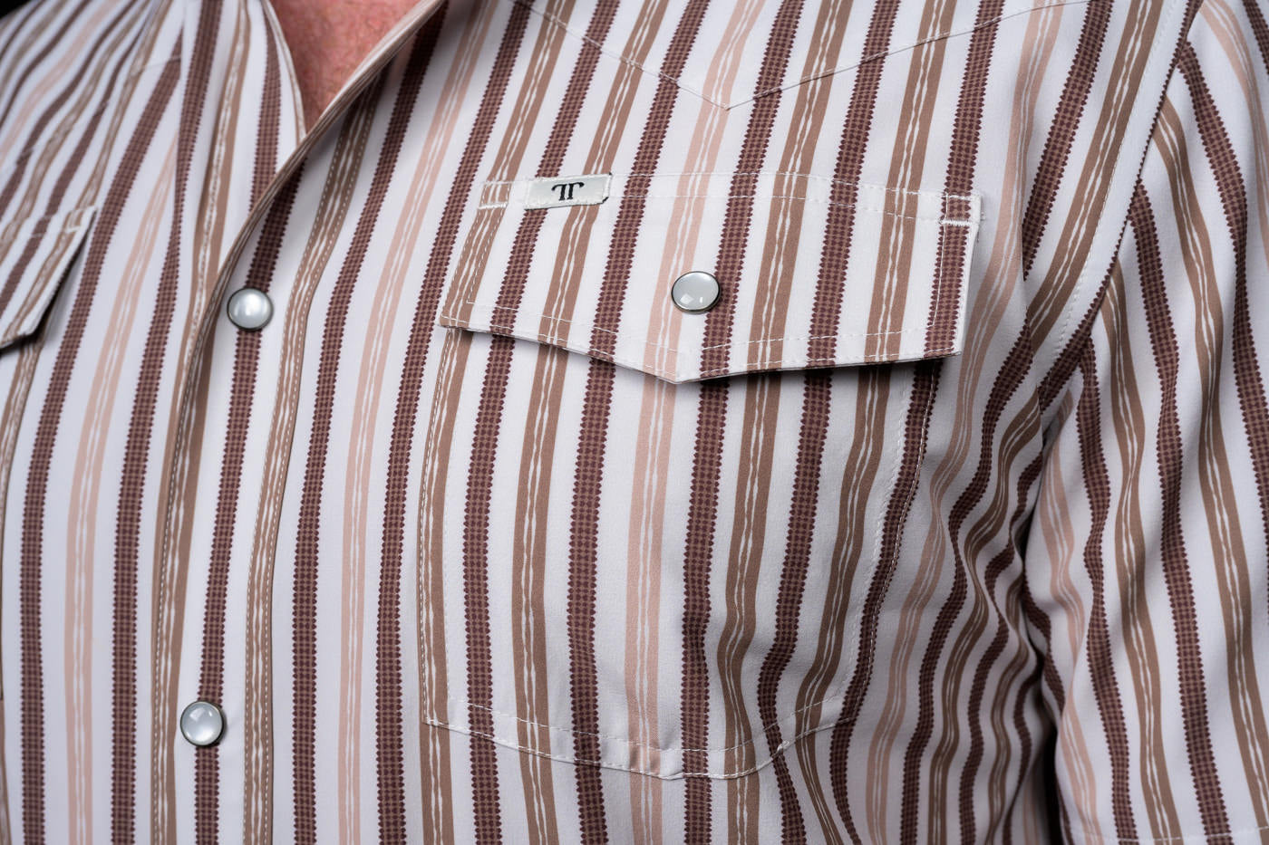 Ferrell Brand The Wyatt - Brown Short Sleeve Snap