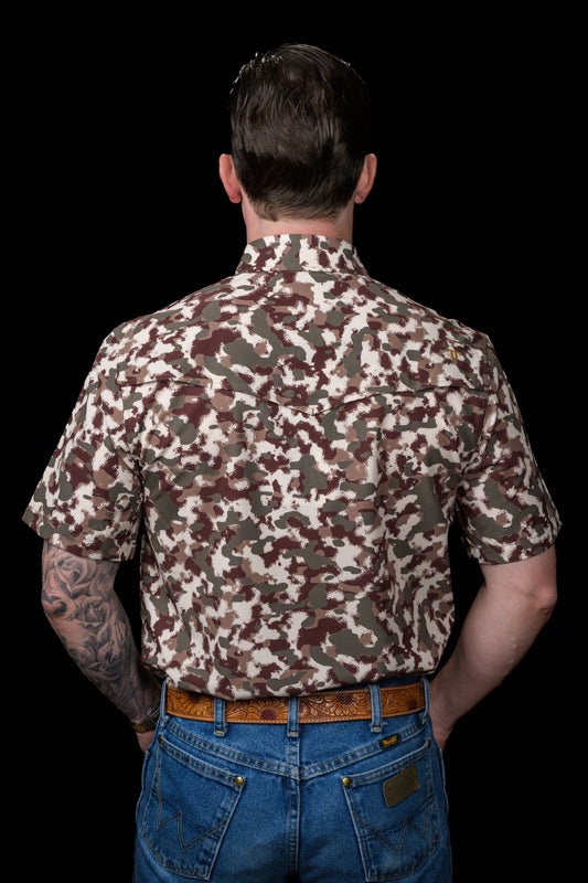 Ferrell Brand Ferrell Camo Lite Short Sleeve Snap Shirt