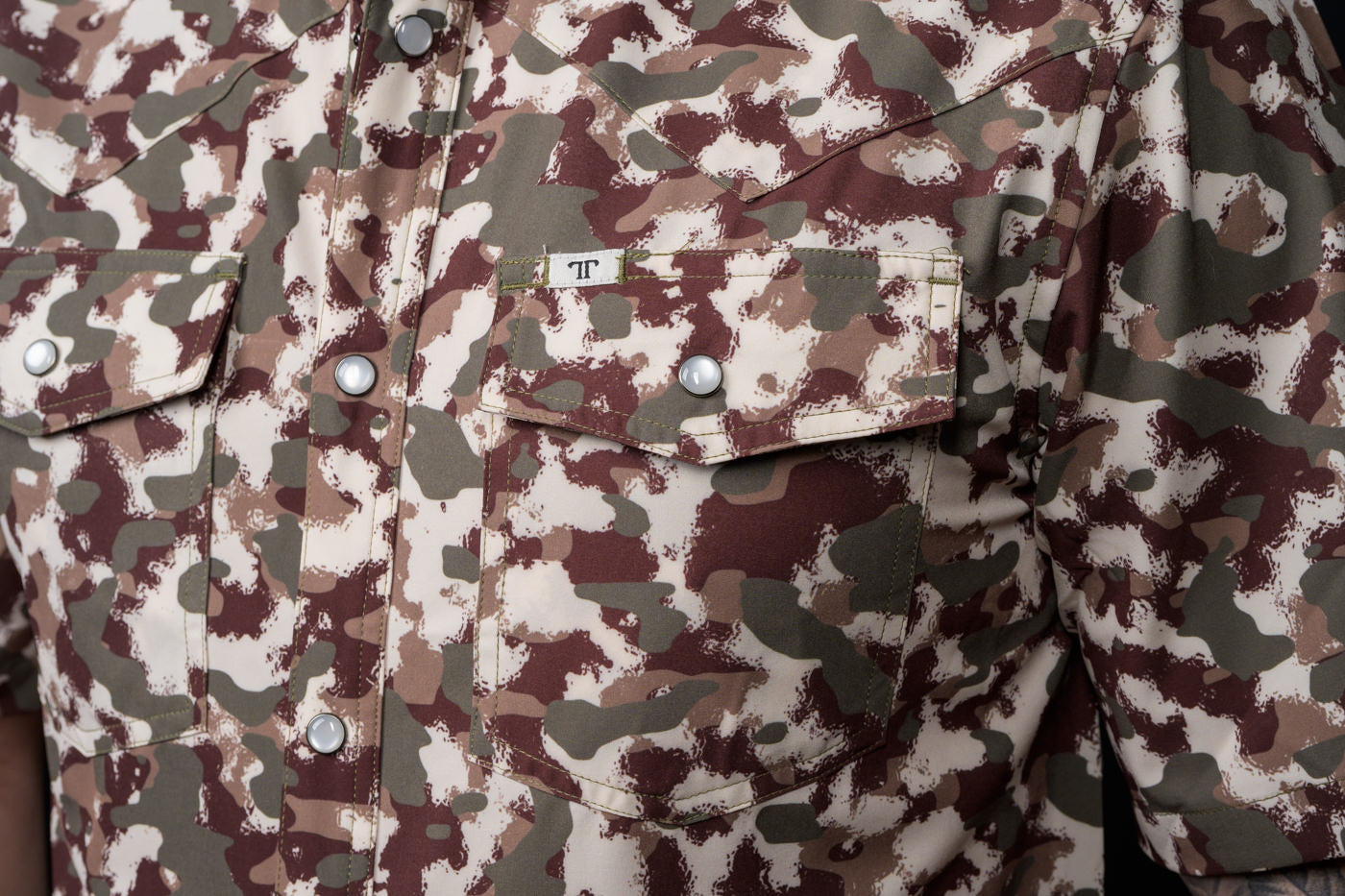 Ferrell Brand Ferrell Camo Lite Short Sleeve Snap Shirt