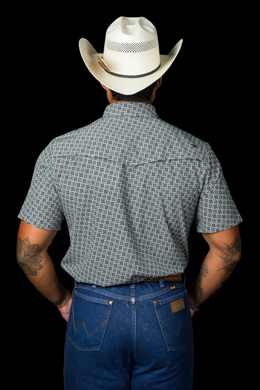 FERRELL BRAND - THE COLTON IN GREEN - SHORT SLEEVE SNAP