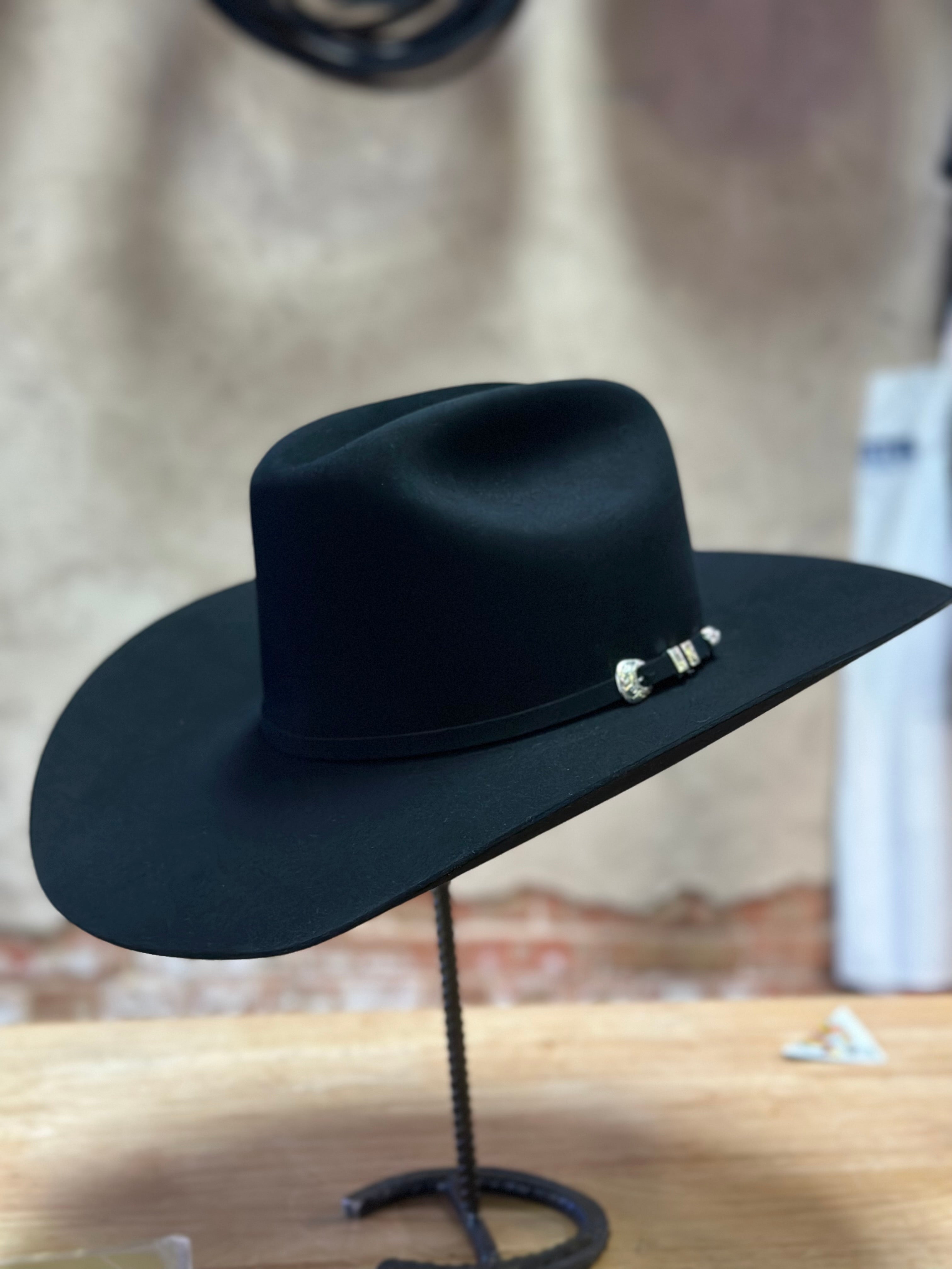 Resistol Pure Beaver Felt Cowboy Hat 6 3/4 Black
