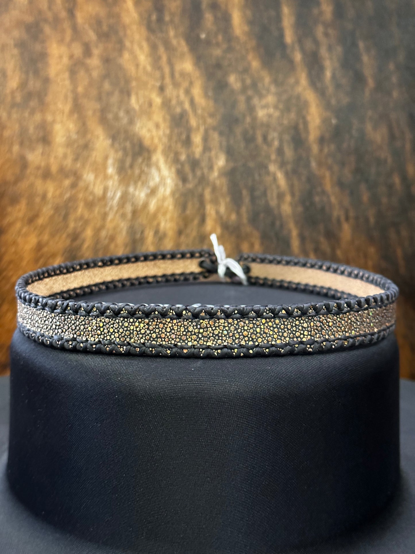 Hallett Peak Stingray Skin Hatband - Gold