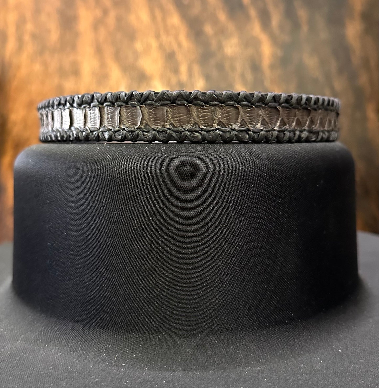 Hallett Peak Python Center Cut Hatband - Storm Front