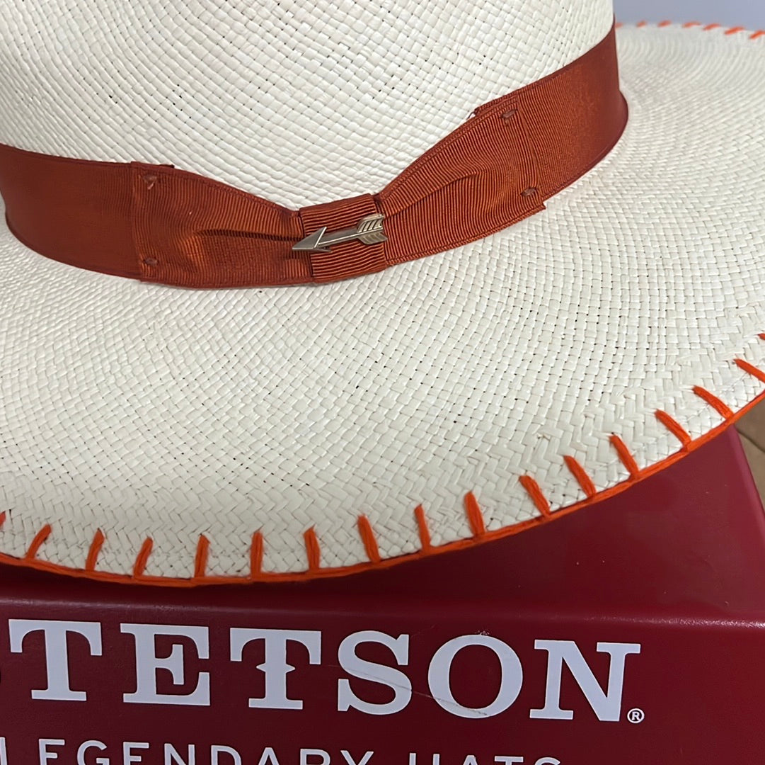 Stetson Little Palm Panama Straw Fedora Hat