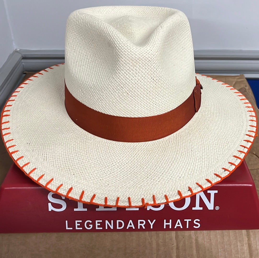 Stetson Little Palm Panama Straw Fedora Hat
