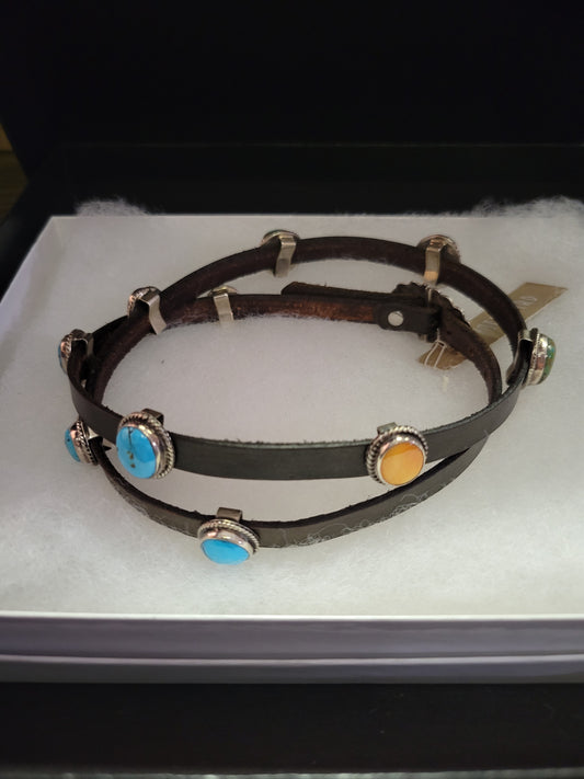 Multi Colored Exotic Stone Hatband