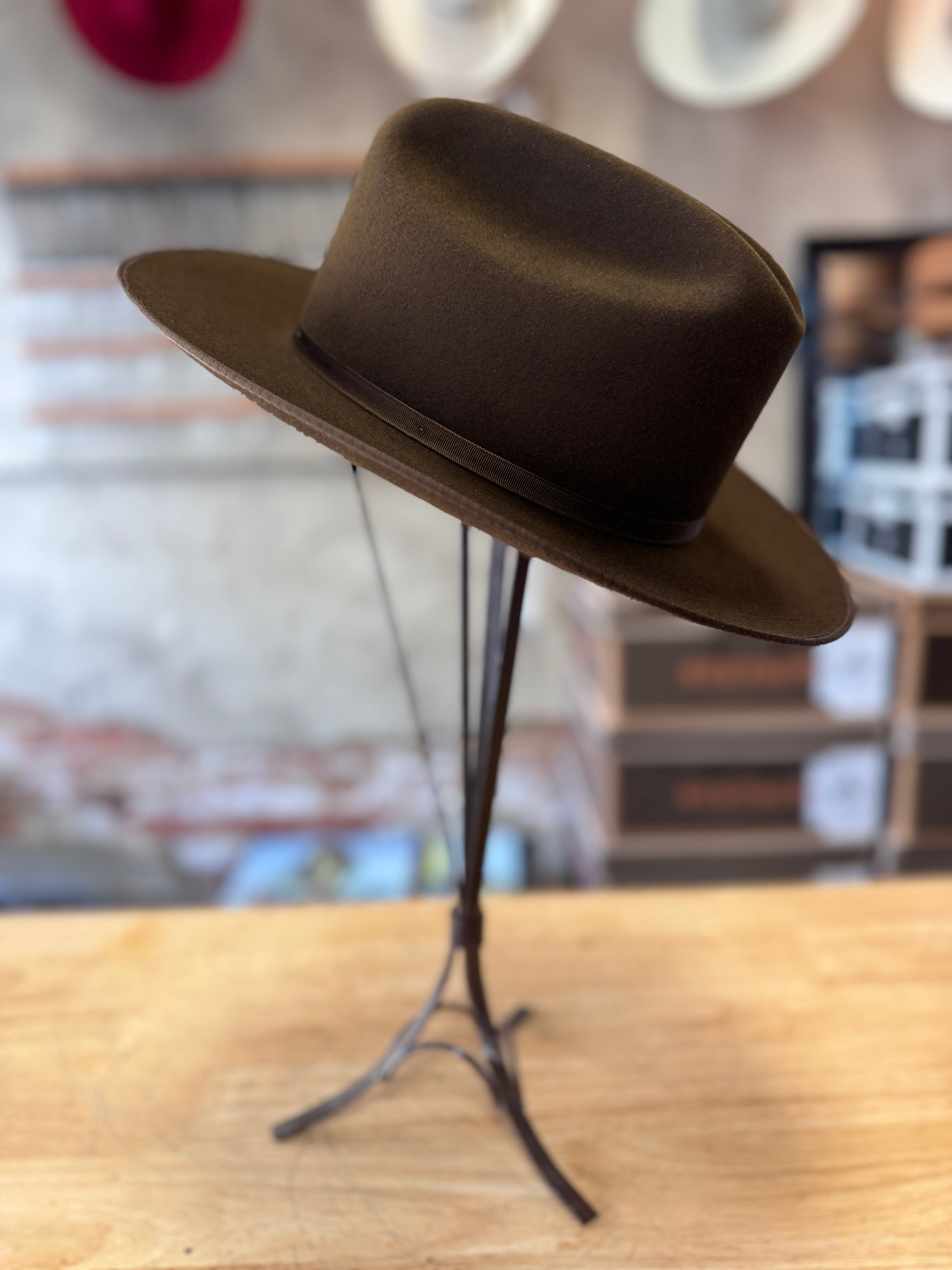 STETSON WESTERN BROWN FELT cheapest HAT 6 3/4 XXXXXXX NOS