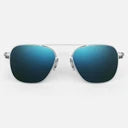 Randolph Sunglasses - Aviator - Matte Chrome & Cobalt - Non-Polarized