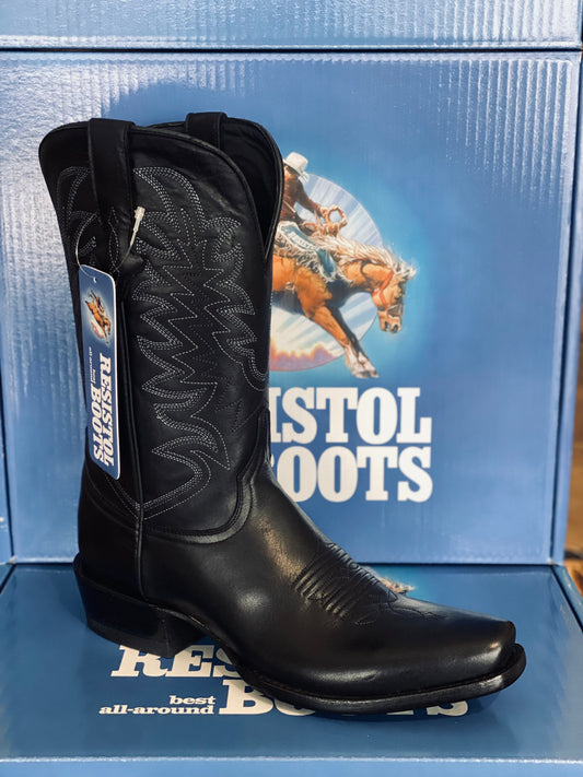 Resistol Black Gold Black Jersey Calf Boots