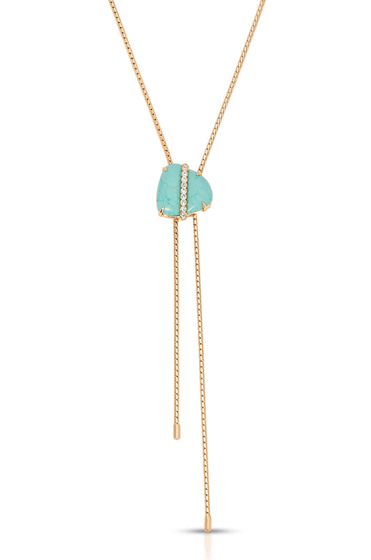 Ettika Turquoise Solstice Bolo Necklace