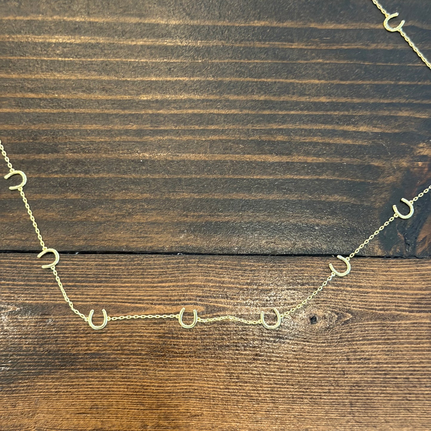 14K Gold Plated Horseshoe Chain Hat Band