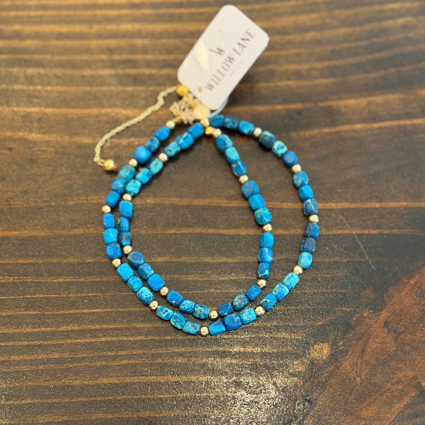 Chunky Deep Blue Stone Hat Band - Briggs