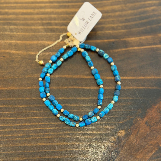 Chunky Deep Blue Stone Hat Band - Briggs