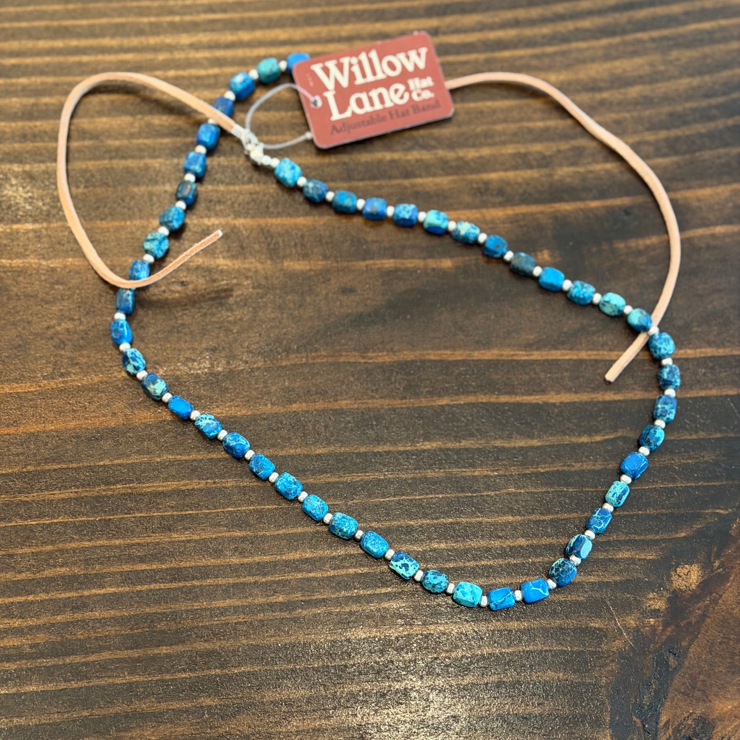Willow Lane Chunky Beaded Hat Band - Deep Blue