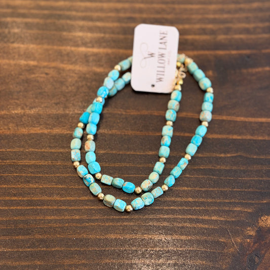 Chunky Turquoise Stone Hat Band - Ellis