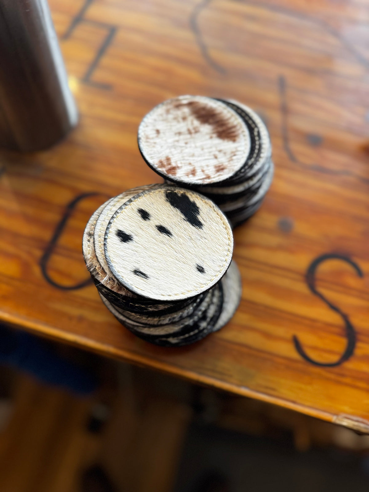 Cowhide Coaster