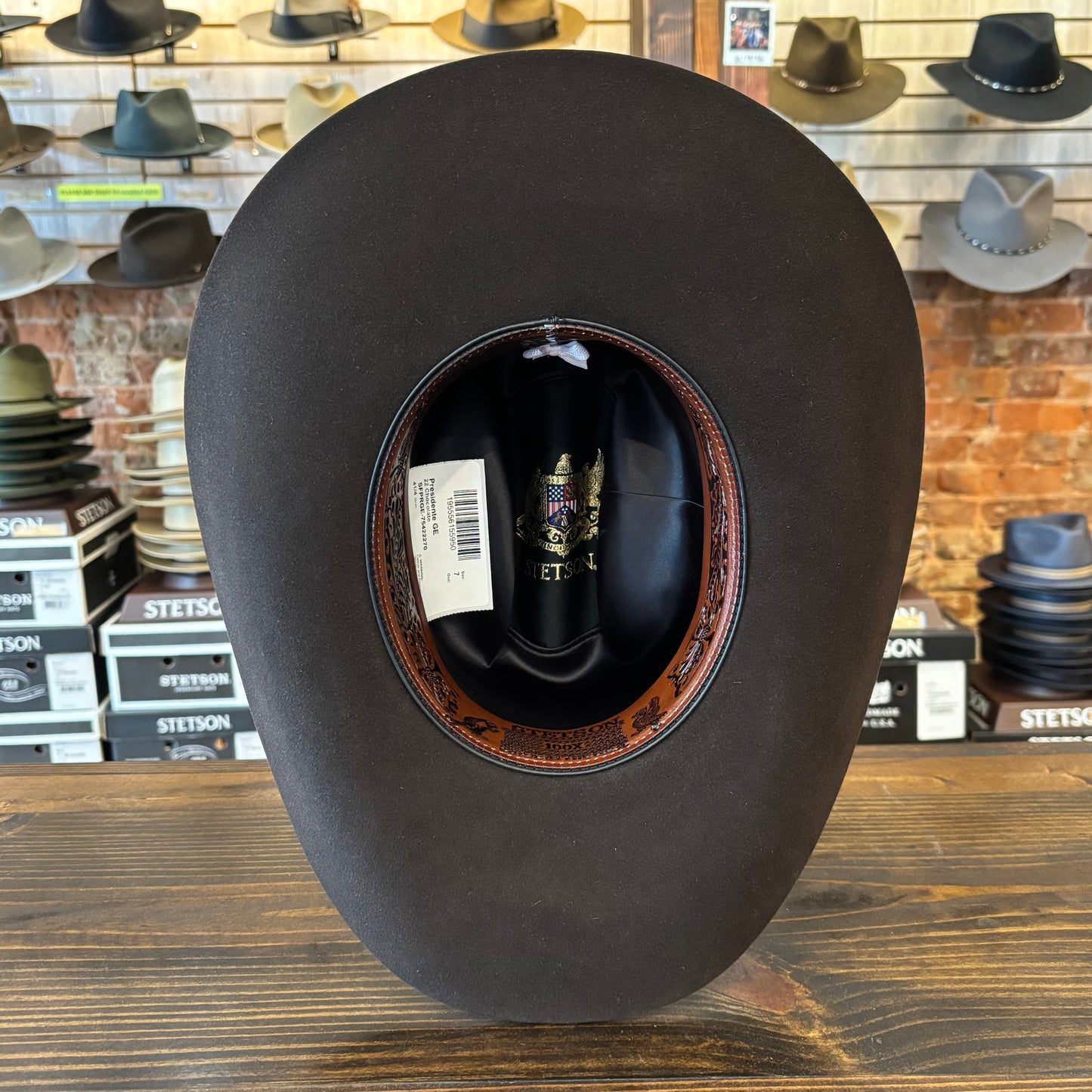 Stetson El Presidente 100X Felt Cowboy Hat - 4 1/4" Brim
