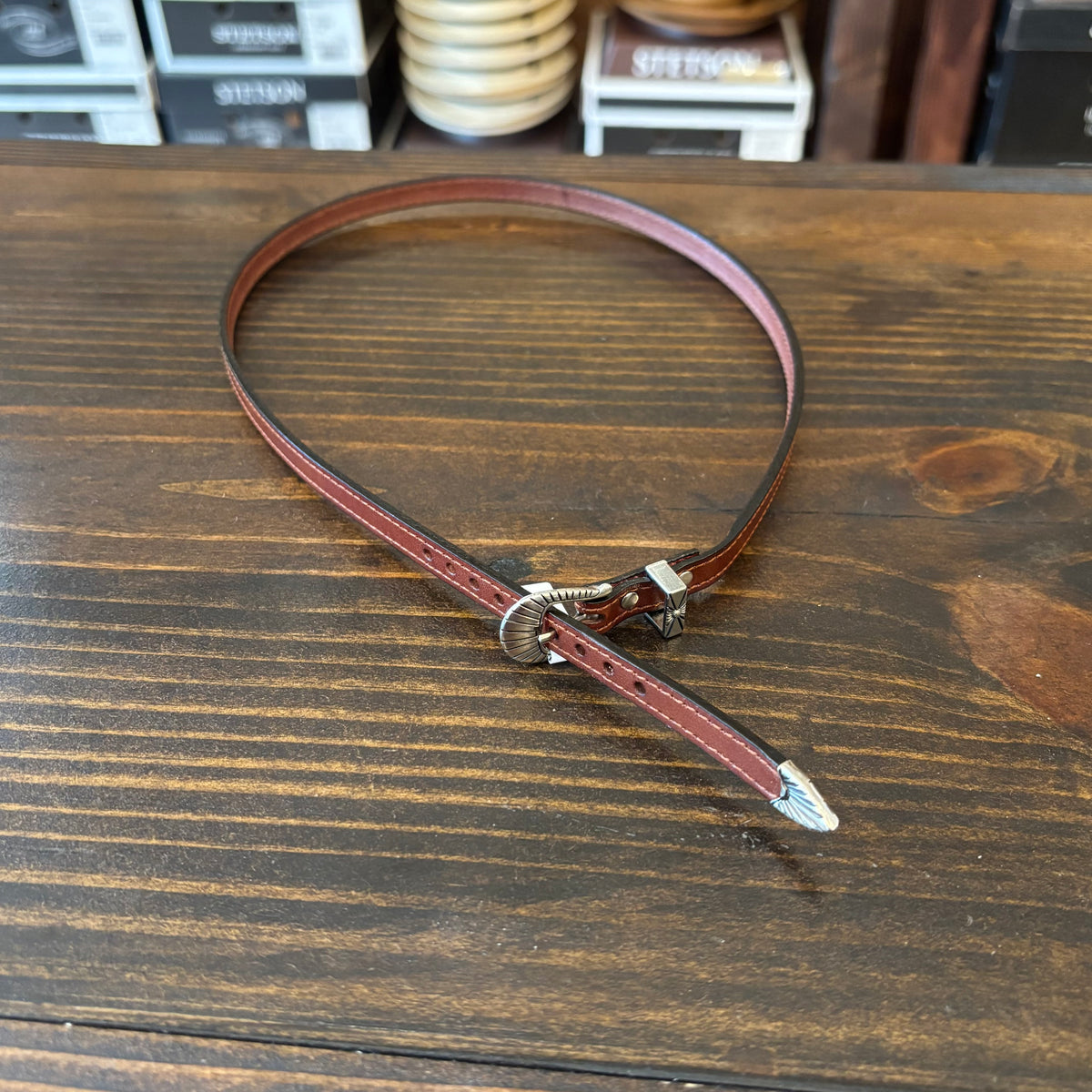 Leather hatband Plain w/ Buckle