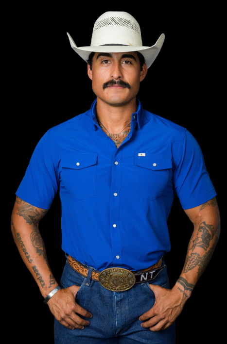 CORE - Men's Cobalt Blue Short Sleeve Pearl Snap Shirt