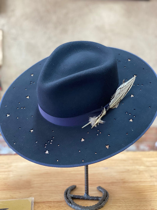 Stetson Night Sky S Flat Brim Hat