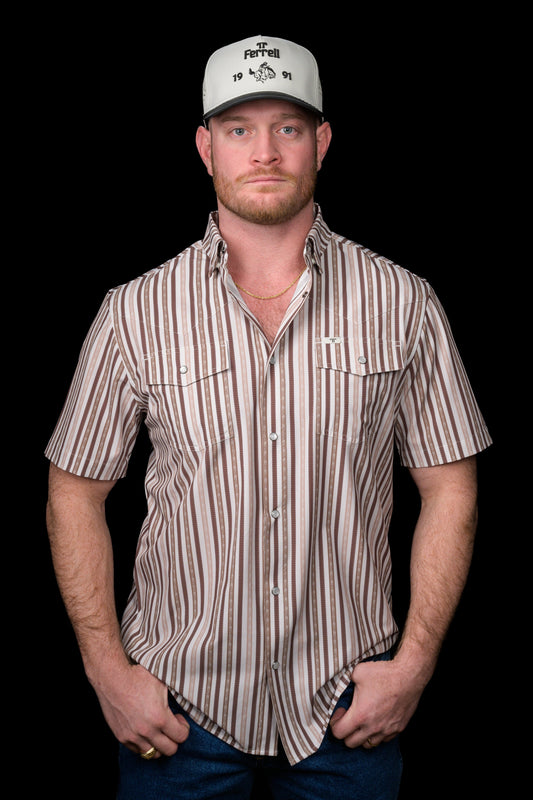 Ferrell Brand The Wyatt - Brown Short Sleeve Snap