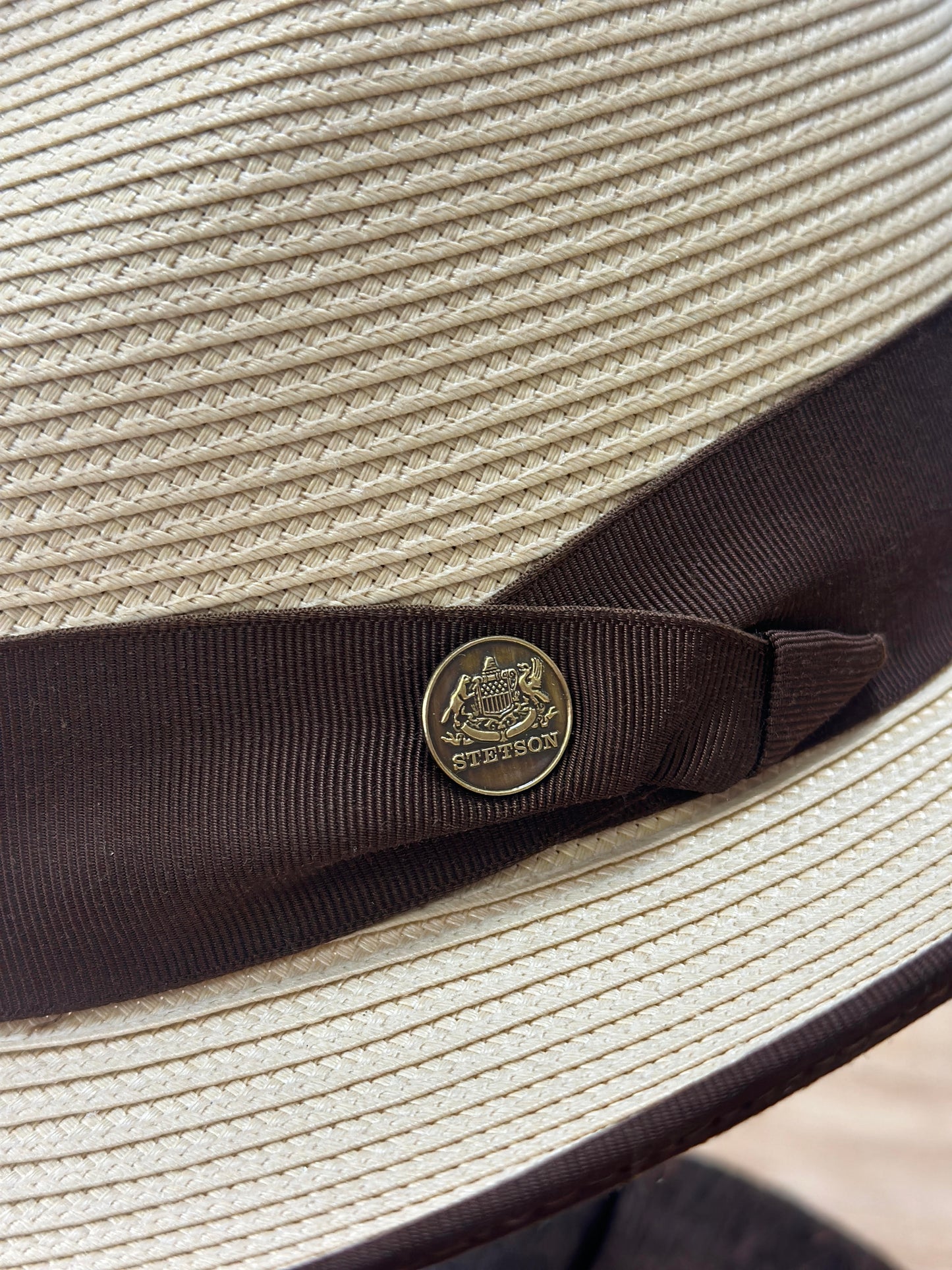 Stetson Latte Straw Fedora