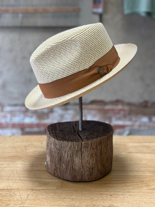 Stetson Whitehall Milan Straw Fedora Hat