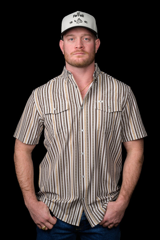 Ferrell Brand The Wyatt - Green Short Sleeve Snap Shirt
