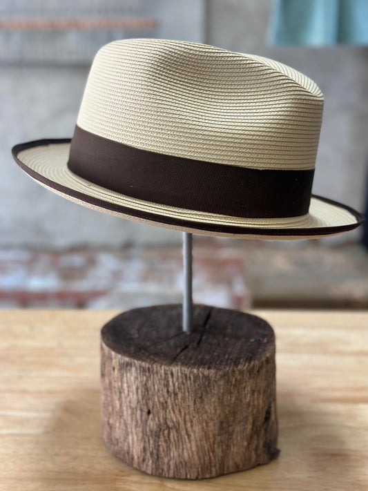 Stetson Latte Straw Fedora