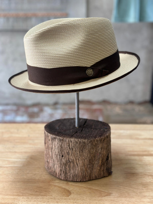 Stetson Latte Straw Fedora