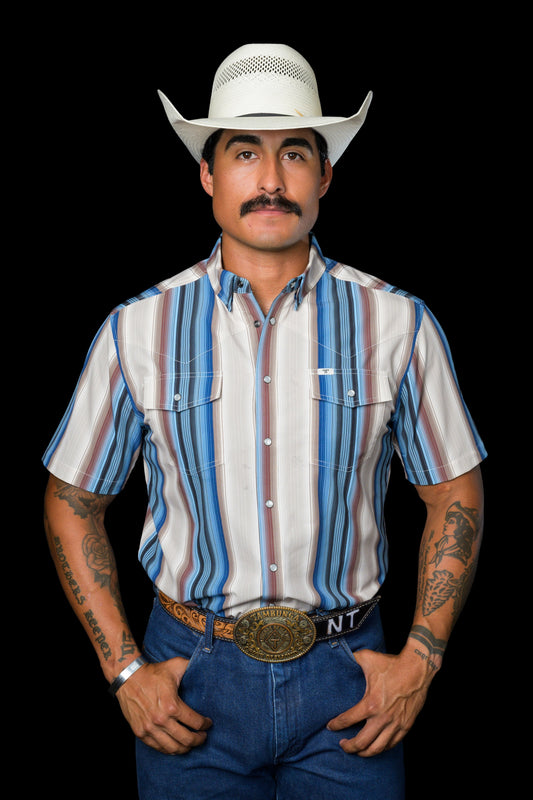 FERRELL BRAND - THE HARRISON IN CREAM - SHORT SLEEVE SNAP