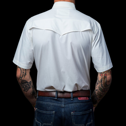 Ferrell Core - White Short Sleeve Snap Shirt