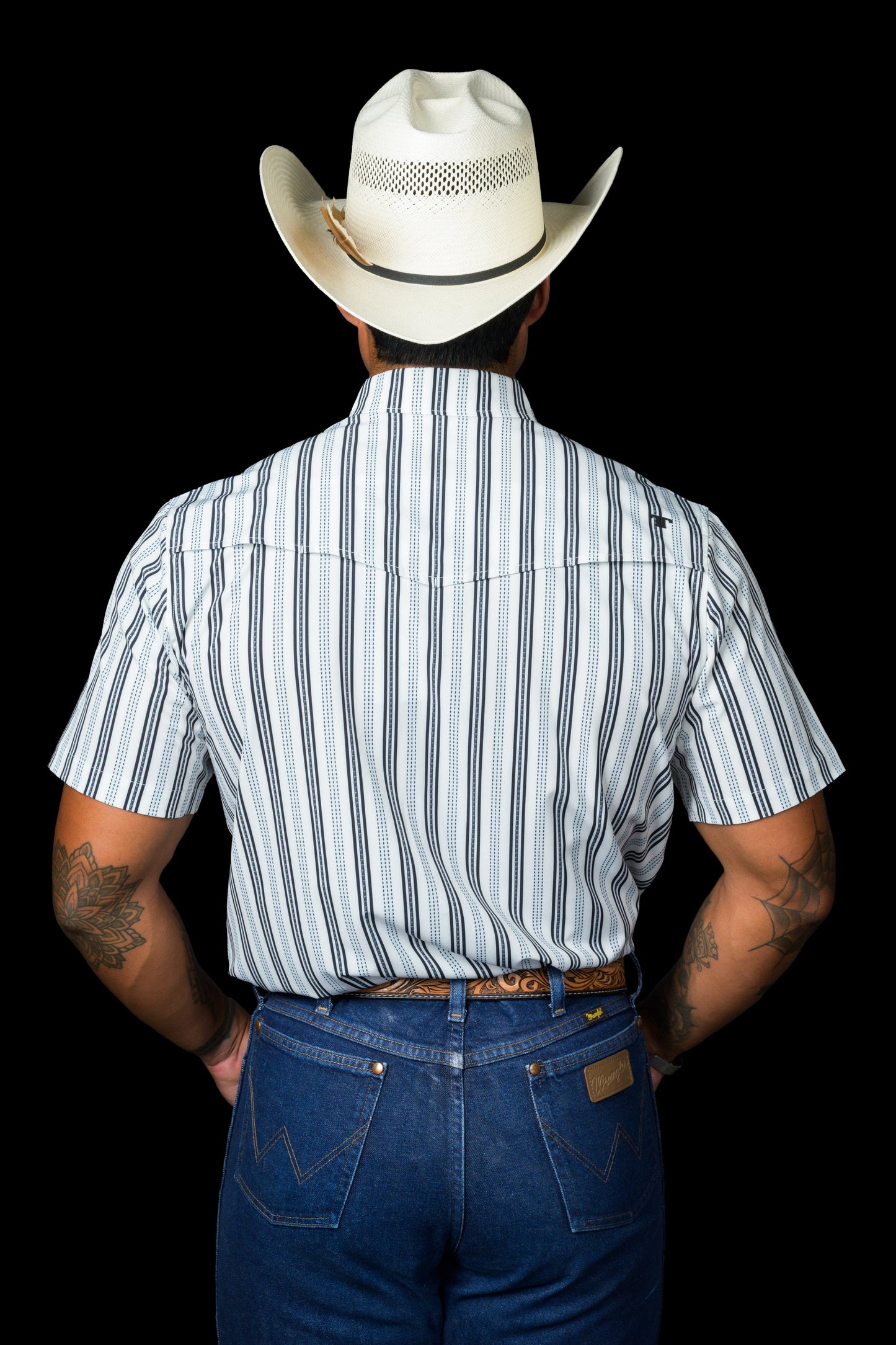 Ferrell Brand - The Jake in White - Short Sleeve Pearl Snap Shirt