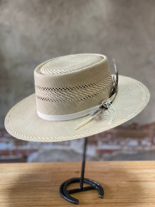 Stetson Batterson Straw Flat Brim Hat