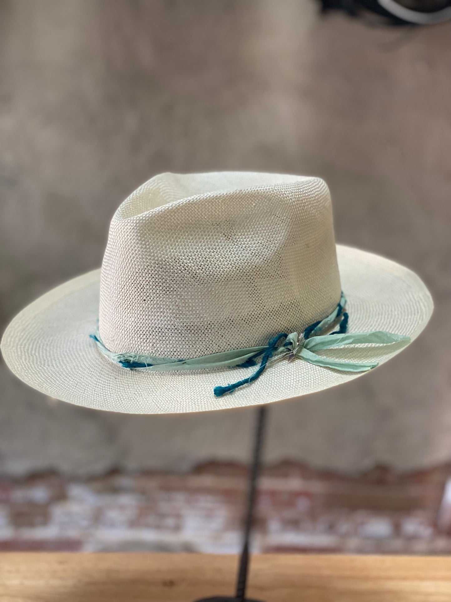 Stetson Blue Lagoon Straw Fedora Hat