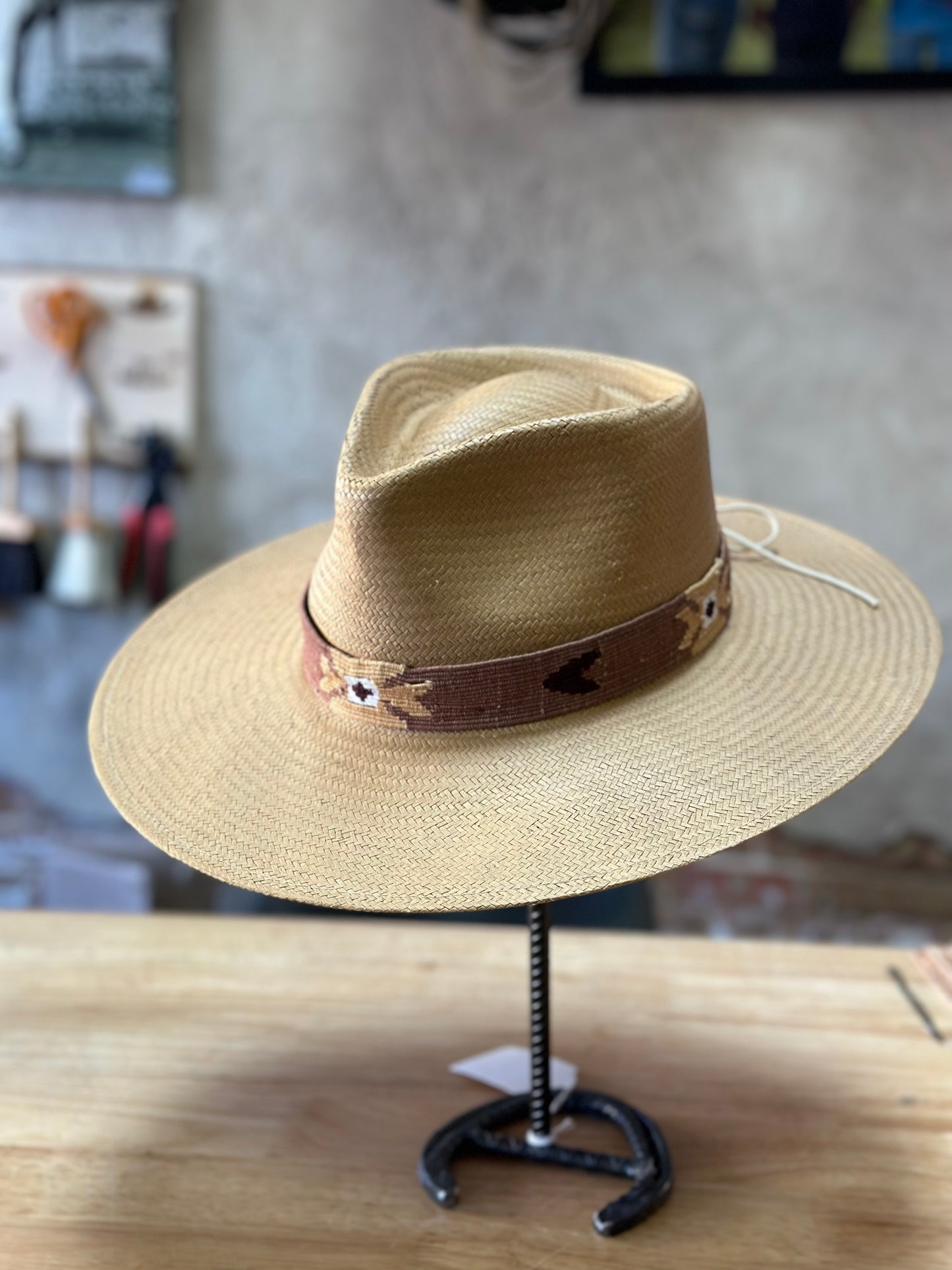 Stetson Sol Straw Flat Brim Hat